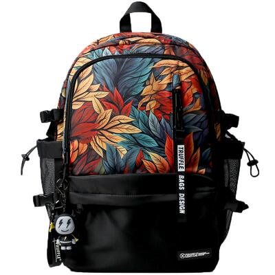 TRUFFLE树叶拼色大容量双肩包