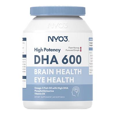NYO3挪威DHA600深海97鱼油omega-3记忆力补儿童青少年脑胶囊学生