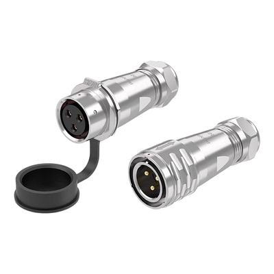 SF20对接对插头2-12芯防水电缆插座电源信号精密设备防水连接器