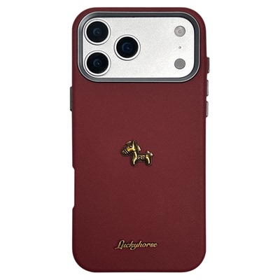 适用苹果17promax小金马素皮壳