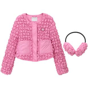 REVAN芮范设计师款甜酷女团风抽褶外套RN90103276