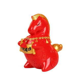 马上发财生肖马年车载吉祥物摆件高级感电动车内装饰好物有趣车饰