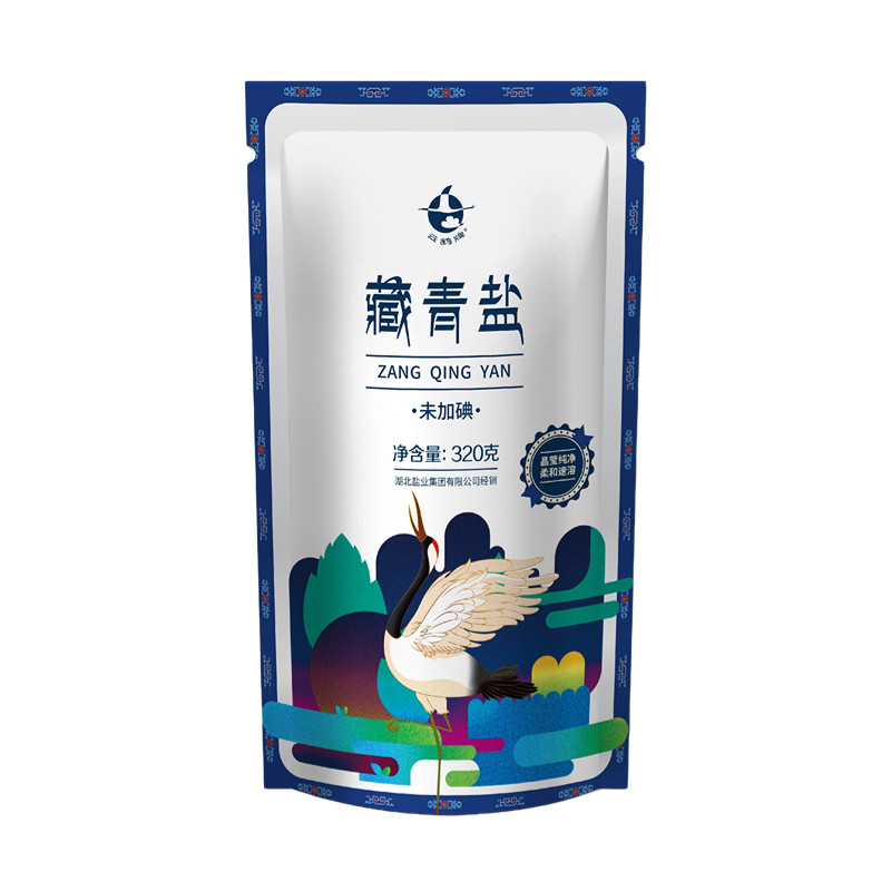 云鹤牌藏青盐320g未加碘盐家用食盐无抗结剂青海湖盐高原湖盐