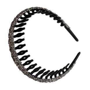 植绒齿梳发箍女超细密齿梳头箍防滑洗脸专用发卡简约刘海整理发梳