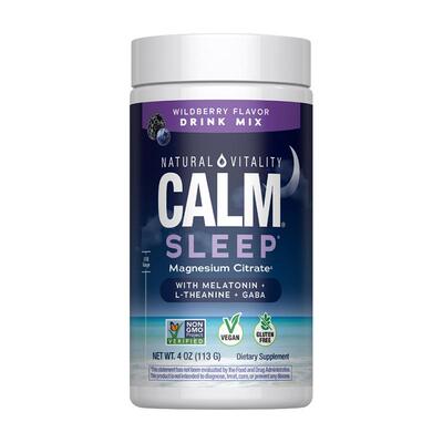 Natural Calm睡眠镁粉助眠安眠退黑素失眠镇静美国进口褪黑素113g