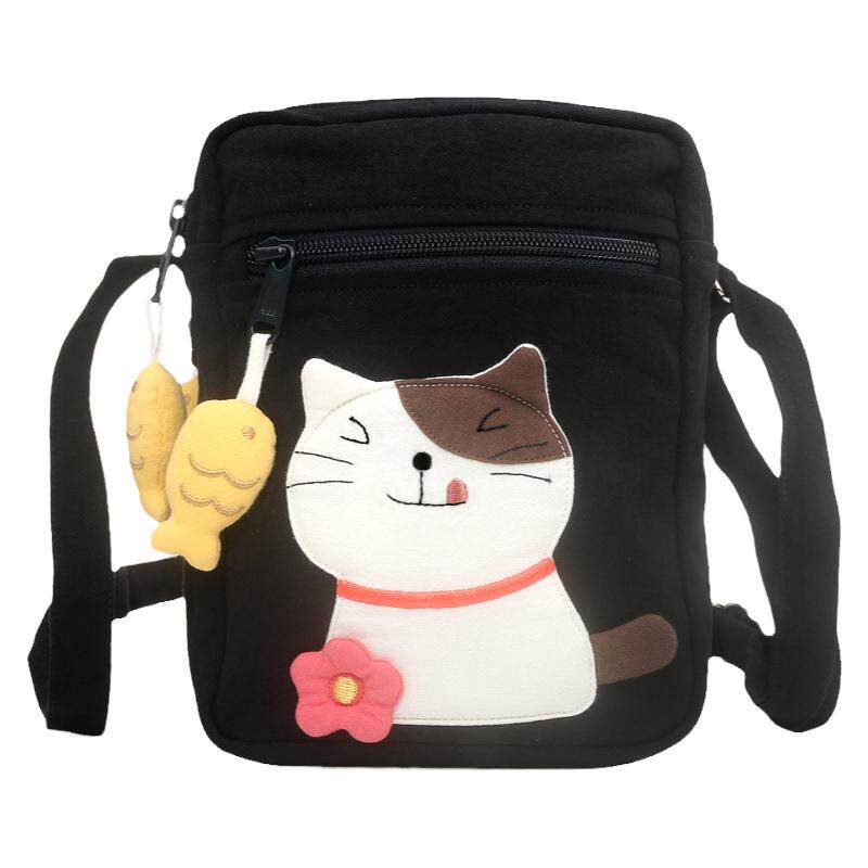 日本设计kine猫纯棉多拉链卡通