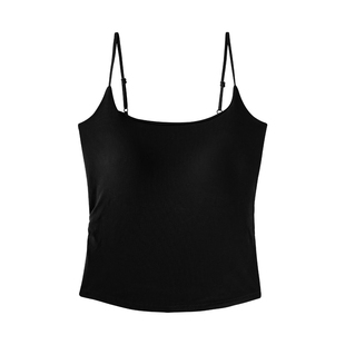 乳胶胸垫一体吊带背心带胸垫女罩衫内搭透气夏外穿小上衣2025新款