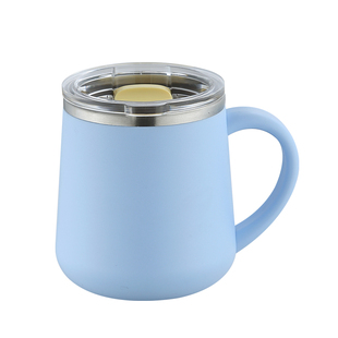 水杯办公室女带盖304不锈钢商务简约时尚泡茶咖啡杯带手柄马克杯