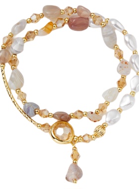 CIDER 秋冬新品女装双层天然石串珠手链 114723595