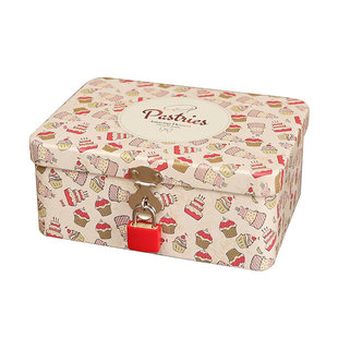 大容量收纳盒带锁收纳箱做生意装钱的盒子儿童密码铁盒钥匙小箱子