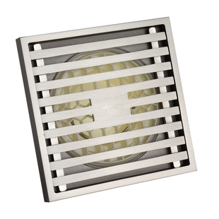 潜水艇铜拉丝防臭地漏奶油风全屋套装(地漏角阀止逆阀玻璃胶)