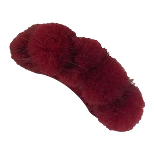 新年氛围感毛绒球球扭扭夹抓夹女2025新高级感后脑勺盘发夹子头饰