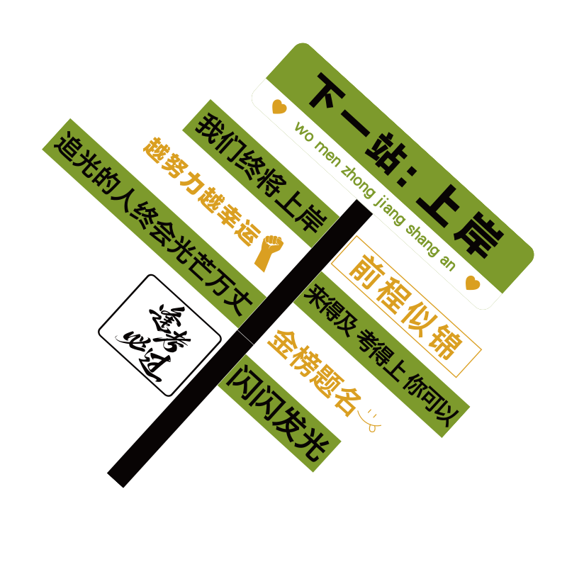 班级文化下一站上岸墙贴初高三教室装饰自习布置标语黑板报背景