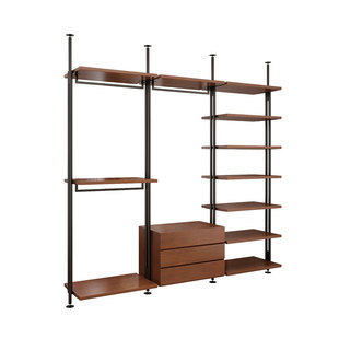 开放式衣柜顶天立地隔断挂衣架入户衣帽架收纳置物架客厅衣架落地