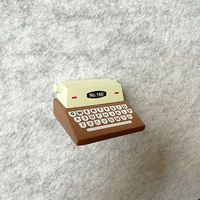 Creative card slot thumbtacks that do not damage photos, retro wooden typewriters, cork boards, felt boards, photo walls, decorative thumbtacks thumbnail 2