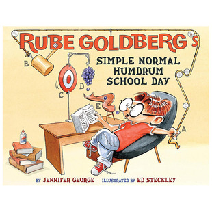 【现货】英文 鲁布·戈德堡简单、正常、单调的学校日 Rube Goldberg's Simple Normal Humdrum School Day 英文儿童故事绘本