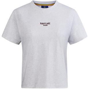 Navigare小帆船灰色圆领凉感T恤男女2026夏季新款短袖体恤衫上衣