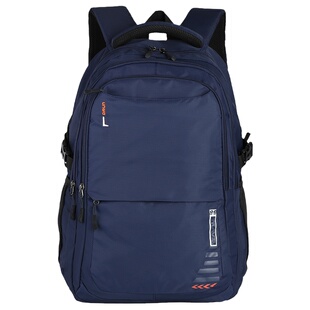 时尚大容量男女电脑双肩包休闲学生书包纯色尼龙牛津潮流旅行背包