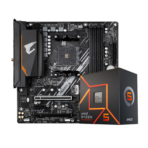 技嘉B550M小雕A520M K DDR4搭5600GT/5700X/5500X3D主板CPU套装