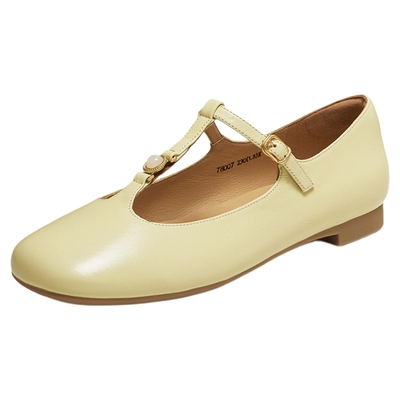 TATA他她女鞋玛丽珍春款复古平跟单鞋时尚一字扣带鞋7H007CQ5