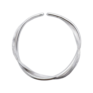 银手镯纯银女足银9999手镯实心莫比乌斯年轻款小众开口式礼物女生