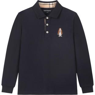 暇步士童装男童长袖t恤春秋季新款大童休闲翻领儿童学院风POLO衫