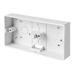 明盒86型双底盒开关插座面板布线下线双联明装孖底盒二位接线盒