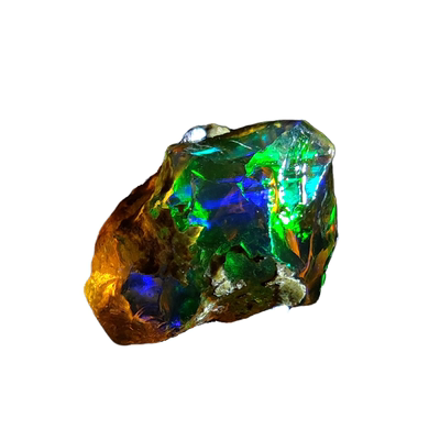 天然斑彩石火彩欧珀原石摆件水晶