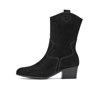 Gabor德国嘉步56681靴子 优雅舒适中筒靴粗跟时装靴