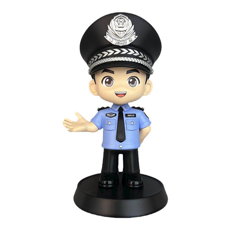 警网优选JWCP警察公仔玩偶警察守护小安警官手办模型纪念礼物摆件