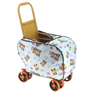 溜娃神器脚套防风罩儿童竹藤车脚罩秋冬保暖防寒防冻婴儿车包脚套