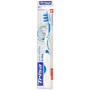 Trisa牙刷超白去渍牙刷毛大头中毛成人男女情侣旅行牙刷进口