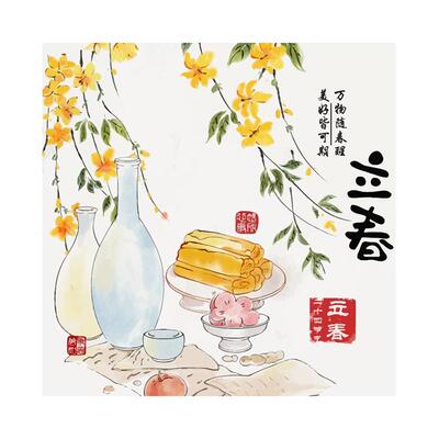 丙烯新中式二十四节气数字油画