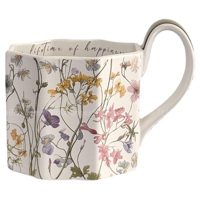 限定油画般绿森芳菲陶瓷马克杯子