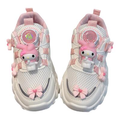 女童春秋扭旋扣透气老爹鞋