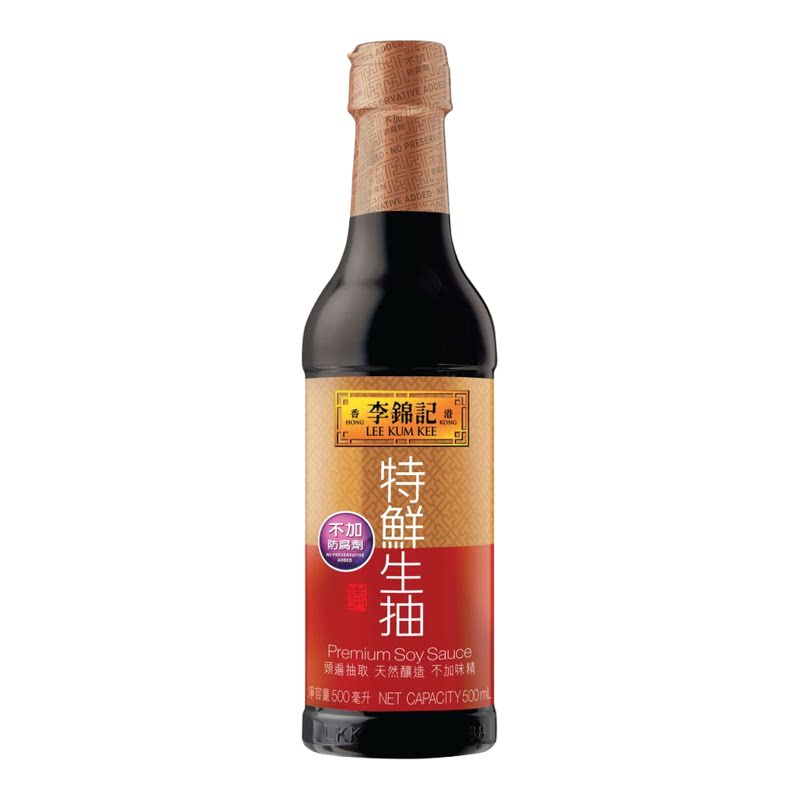 李锦记 香港进口特鲜生抽豉油生抽饭店大厨专用厨房烹饪酱料500ml