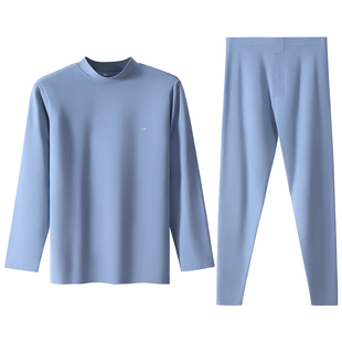 猫人秋衣秋裤男士套装纯棉全棉打底中高领棉毛衫冬季保暖内衣男款