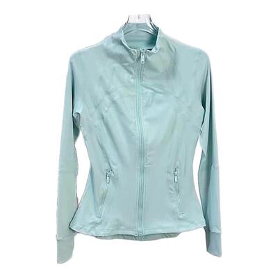 洋白菜长袖运动外套修身显瘦百搭速干拉链跑步立领上衣健身秋冬