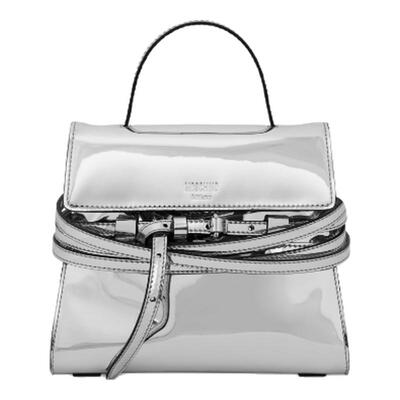 【礼物】Moschino/莫斯奇诺  女士镜面Tie Me小手提包