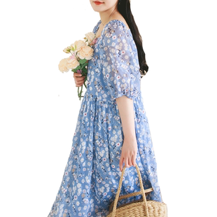 夏新款国风韵味气质旗袍连衣裙加大码飘逸仙气裙子