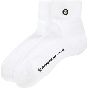 Aape旗舰店配饰猿人刺绣纯色简约潮流短袜5225XXO