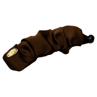 法式金标缎面褶皱香蕉夹竖夹后脑勺高马尾固定发夹头饰高级感抓夹