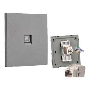 86型七类网线面板超七类网口电脑插座7类一位2位万兆网络信息模块