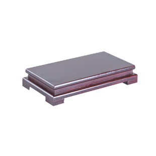 长方形底座财神观音貔貅铜器葫芦佛像鱼缸盆景泰山石木质底座摆件