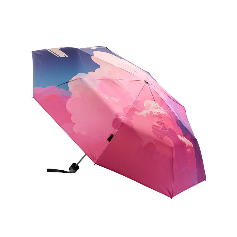 德国knirps三折黑胶晴雨两用伞