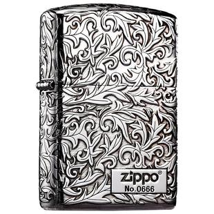 zippo打火机925纯银高档正版唐草在我心收藏级限量版送礼官方正品