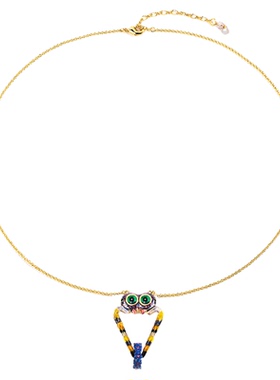 喜蛛系列珐琅项链女简约百搭法式