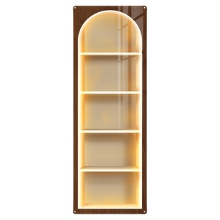 手办陈列柜现代简约壁挂式盲盒收纳展示柜大号置物架子防尘装饰柜