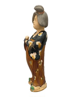 仿古唐三彩仕女陶俑摆件酒店装饰