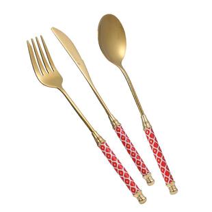 俄皇LOMONOSOV刀叉勺三件套STAR系列高端不锈钢西餐牛排甜品餐具